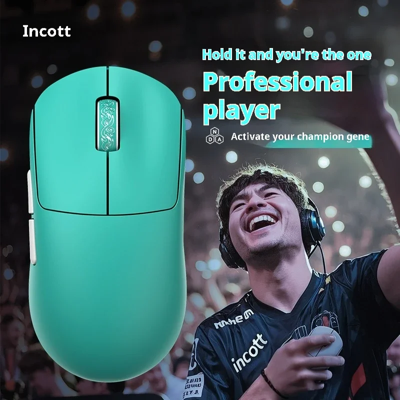 Incott g23 v2 e-sports mouse 47g leve paw3395 sem fio 3 modos 8000hz taxa de orolling ultra baixa latência jogo ratos presente personalizado