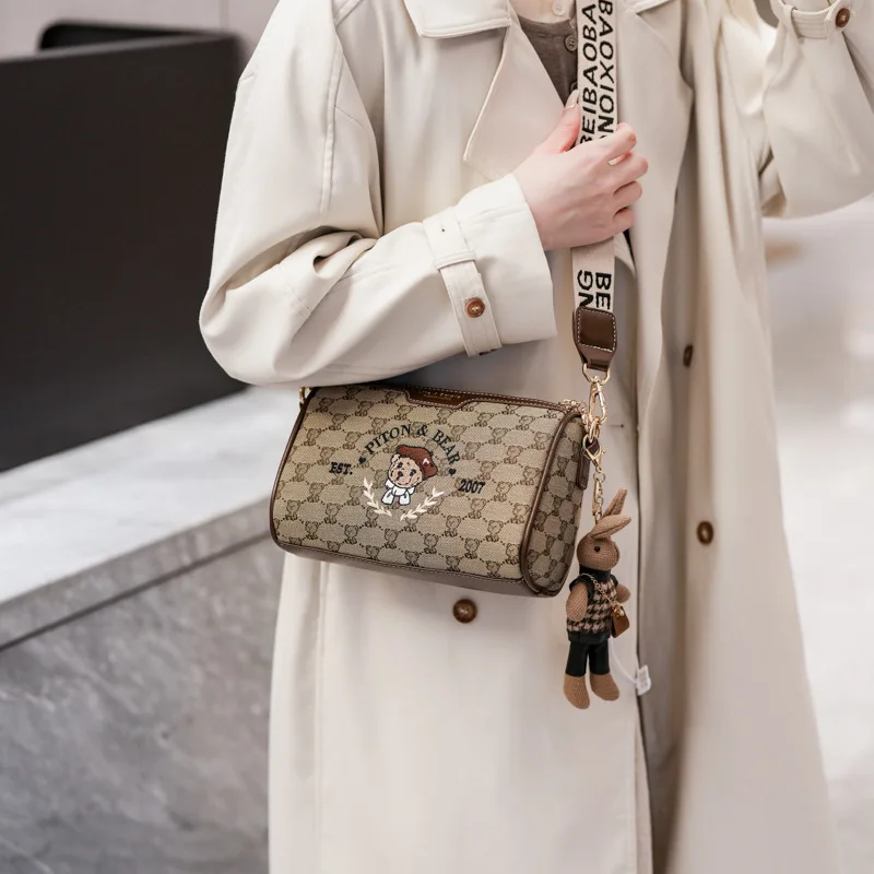Beibaobao torebka na ramię crossbody 2024 nowa modna torba na co dzień retro torba damska torebka o dużej pojemności Одноплечий мешок — zdjęcie 5
