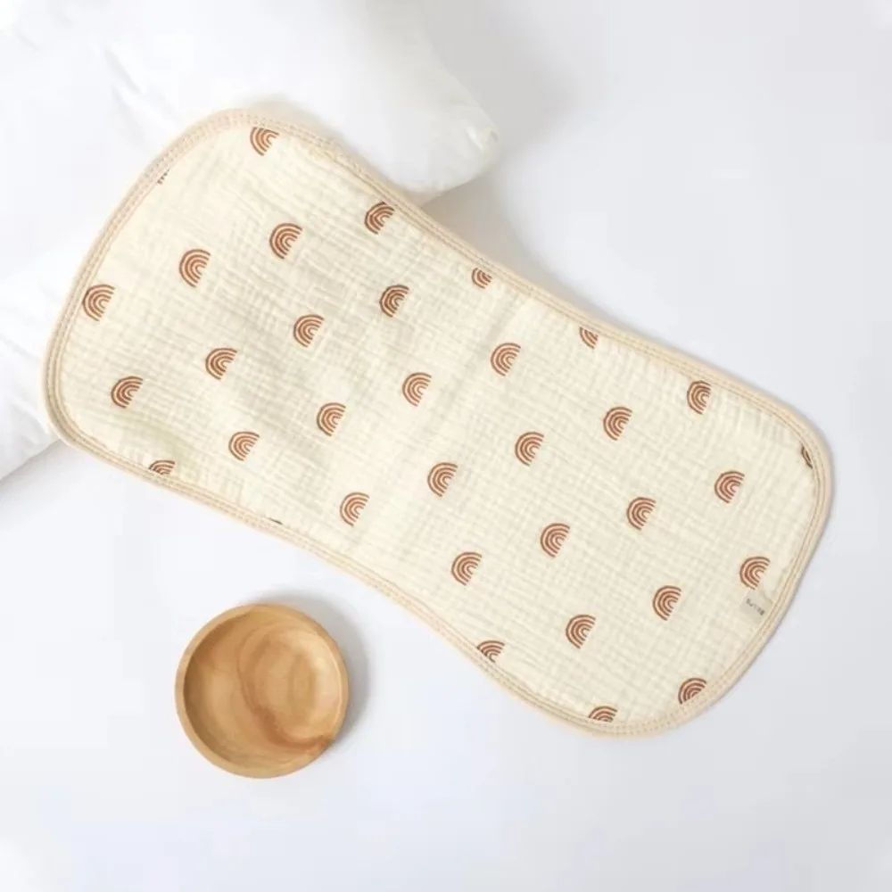 

Милое шестислойное марлевое полотенце для новорожденных, впитывающее легкое детское полотенце для слюней, водонепроницаемая подплечница