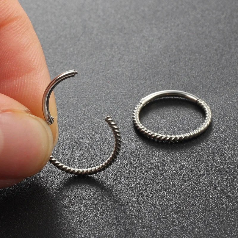1/4Pairs 316L Stainless Steel Nose Ring Hoop Earrings for Women/Men Septum Helix Tragus Ear Piercing Jewelry Tiny 6/8/10/12mm