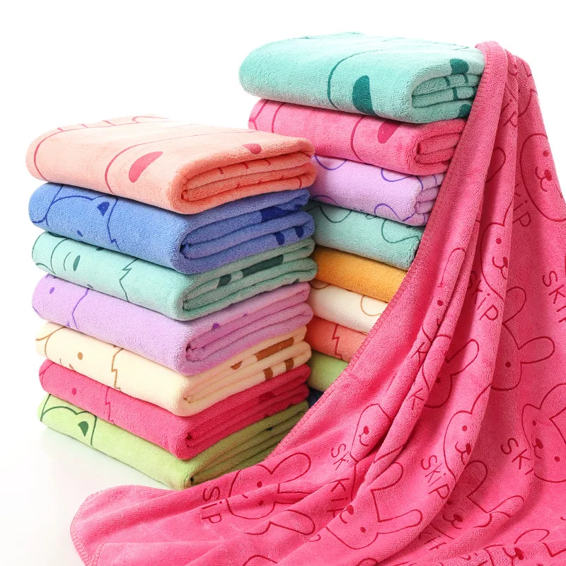 50X100CM Cartoon print Baby Towel Cute Superfine Fiber Kid Bath Towels Children Kitchen Bathroom Wipe Wash Cloth Gift