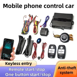 Inteligentny kluczyk samochodowy Alarm rozrusznika Bluetooth Autostart Set Auto Start Stop Push Button Keyless Entry System Skit Akcesoria samochodowe