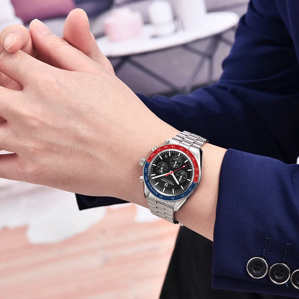 2025 Pagani diseño último reloj para hombre Reloj de cuarzo de negocios Vk63 cronógrafo deportivo luminoso para hombre cristal de zafiro caja de regalo 10BAR