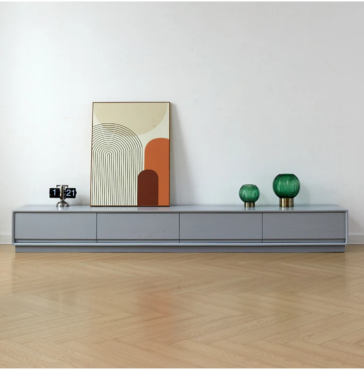 

White oak TV cabinet can be customized simple modern white oak TV cabinet solid wood