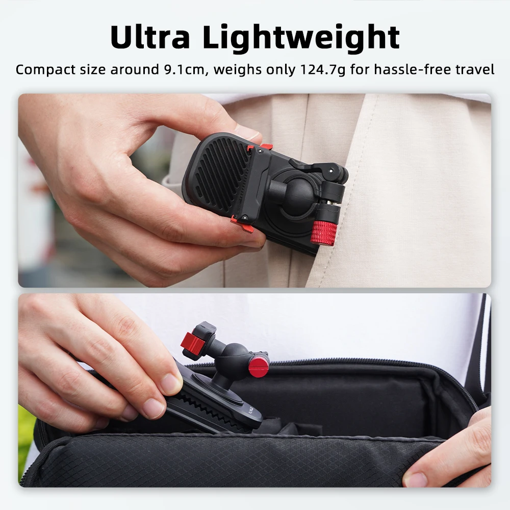 Flymile Magnetischer Rucksackclip für DJI Action-Kamera OSMO 360 Nano Zubehör mit Schnellverschluss-Halterung für Insta360 Ace Pro 2 – Detail 9