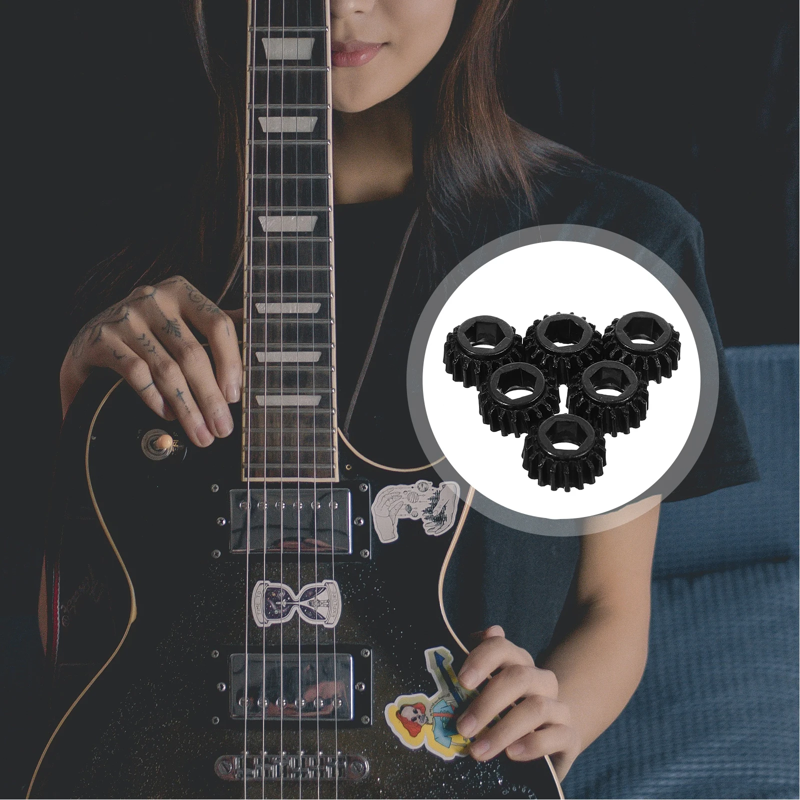 

Gear Knobs Guitar Tuning Pegs Machine Heads Tuner Electric Button Gears Key Buttons