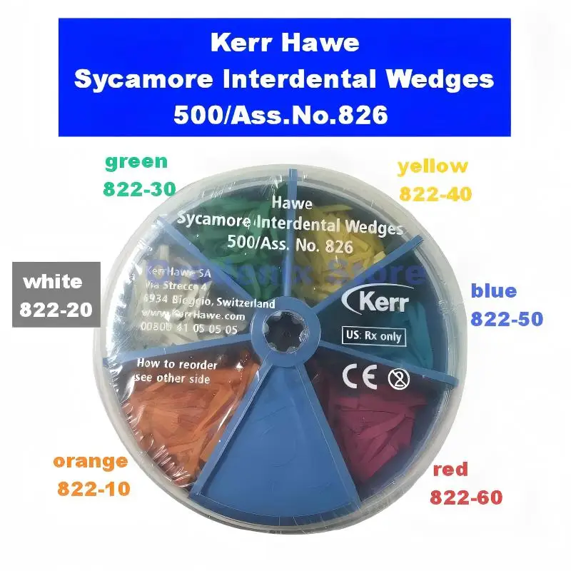 Kerr Dental Wooden Wedges Interdental Anatomical Maple Wood Wedges Matrices Band Restoration Tools Tooth Separation Wedge