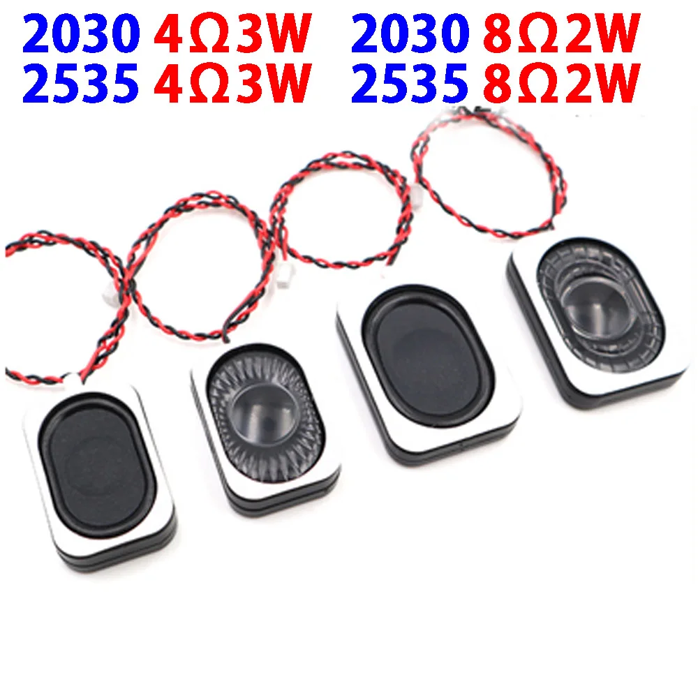 

100Pcs 2030MM 2535MM Mini Audio TV Speaker Driver 4 Ohm 3W 8 Ohm 2W Loudspeaker DIY Sound Toy Computer Speaker For Sound System