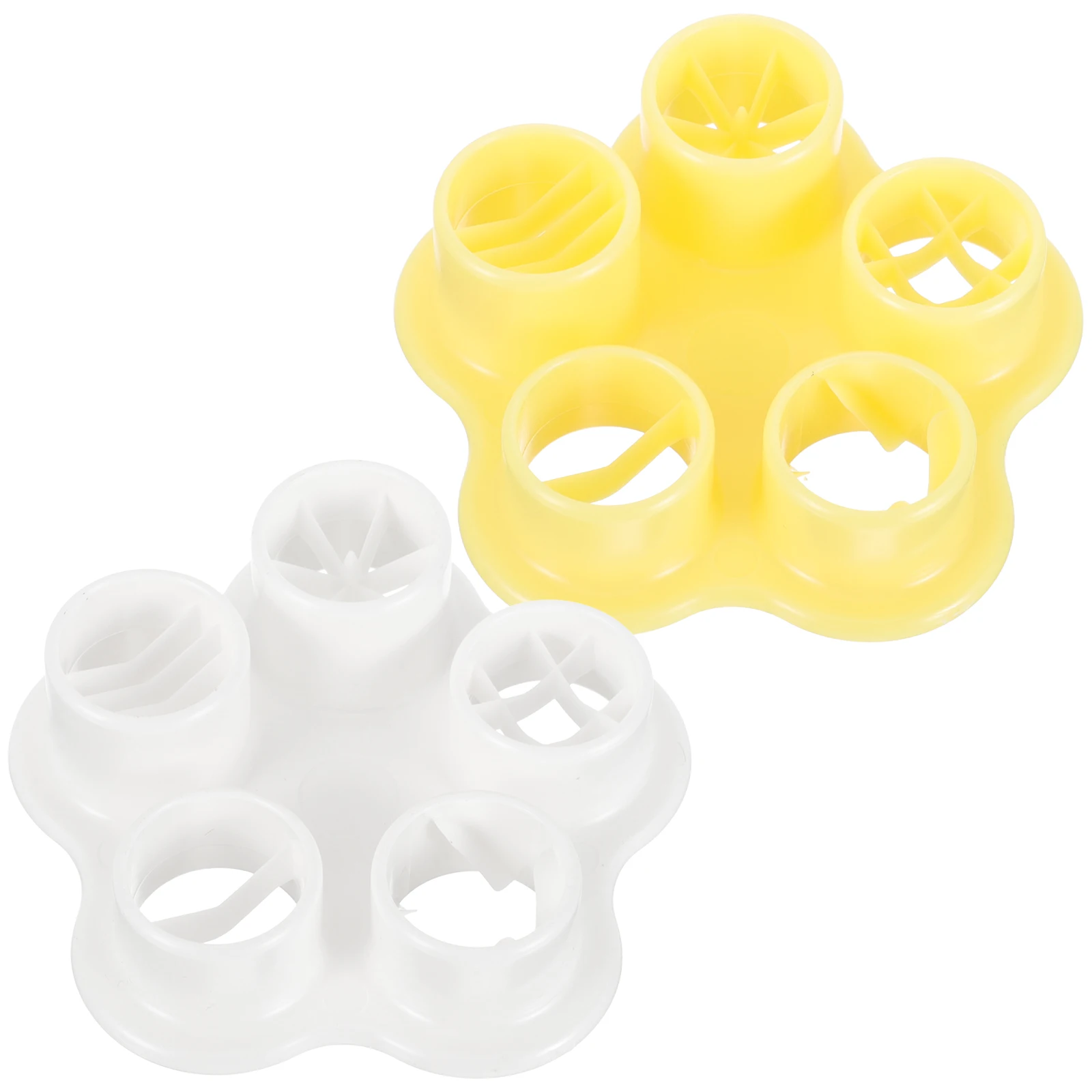 

2Pcs Sausage Plastic Flower Mold Camping Barbecue Reusable Slicing Kitchen Gadgets Outdoor BBQ