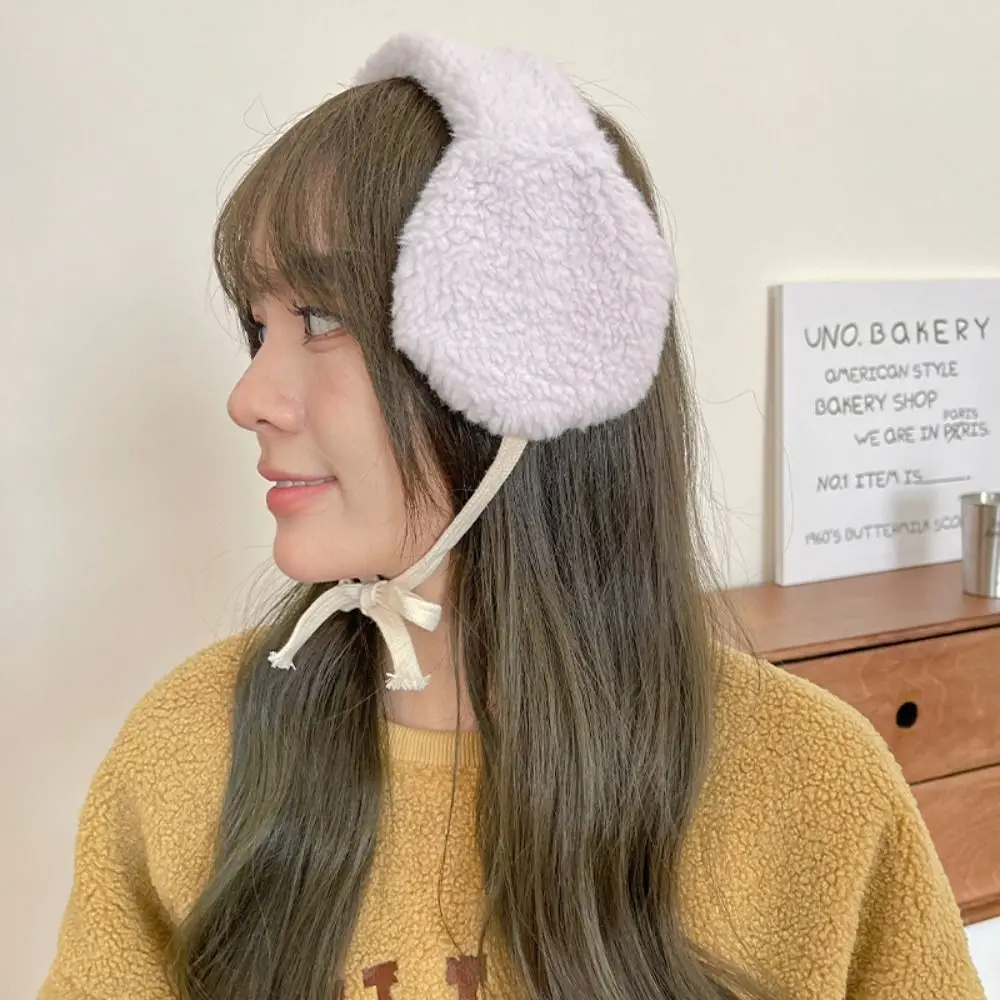 Penutup telinga perempuan, earmuff mewah Y2k Korea yang dapat disesuaikan buatan tangan JK lolita Earflap luar ruangan subbudaya musim dingin