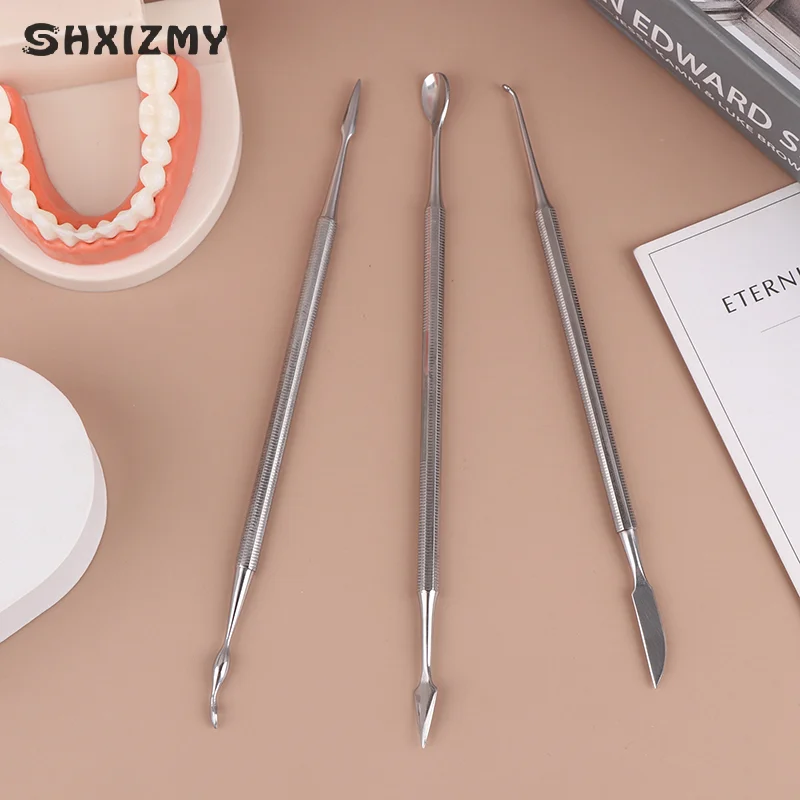 Double-headed Wax Carving Knife Carving Spoon Stainless Steel Dental Lab Equipment Handmade Crafts Tool Dental Materials