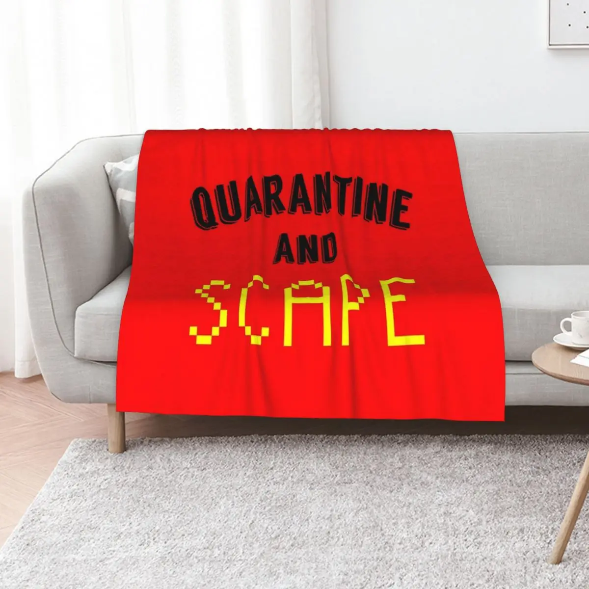 Quarantine And Scape Throw Blanket Luxury Thermal Sofa Throw Polar Plaid Vintage Blankets