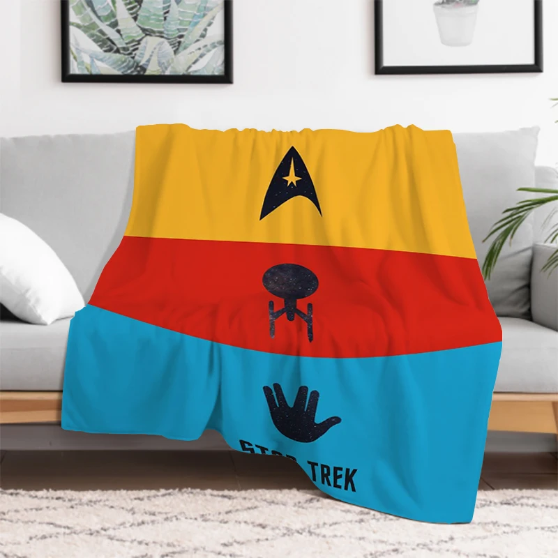 

S-Star T-Trek Ship Movie Blanket Plaid Blankets on Offer Catnap Plead Cover Downy Throws for Sofa Camping Chair Throwing Office