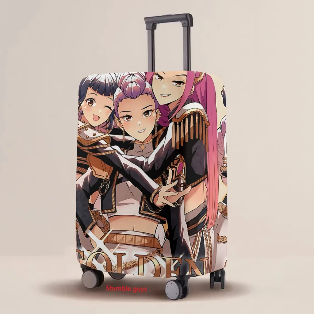 غطاء الأمتعة Kpop Demon Hunters، حافظة واقية مرنة مقاومة للاهتراء، ملحقات طباعة الرسوم المتحركة ​