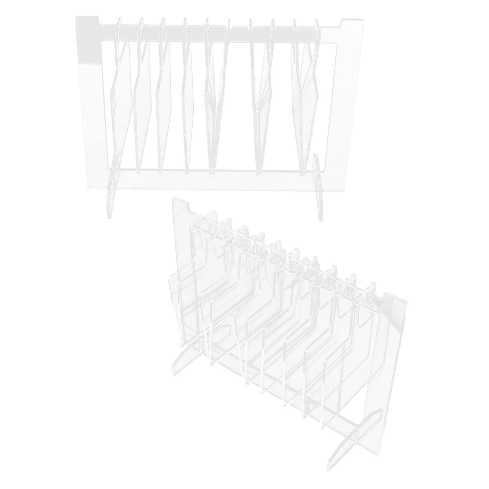 

2 Sets Acrylic Nail Art Sample Storage Rack Display Stand for False Nails Tips Showing Holder Efficient Organization Versatile