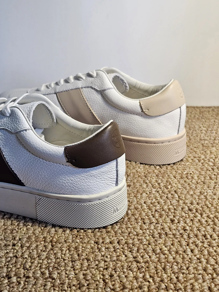 MOOQDAAX Platform Sneakers Woman Summer New 2024 Genuine Leather Casual Fashion Ladies Chunky Sole Mixed Color Vulcanized Shoes