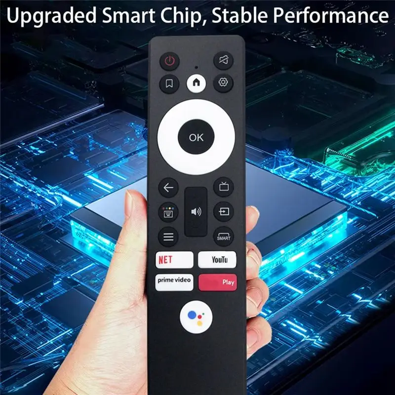 Y47A Voice Remote Control Replacement for Skyworth ART-V1 SW-for V6 English Voice Function Durable ABS Black