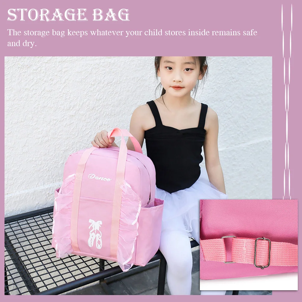 

Dance Backpack for Girls Ballet Kids Schoolbag Adjustable Straps Lightweight Travel Knapsack Ballerina Child Backpack