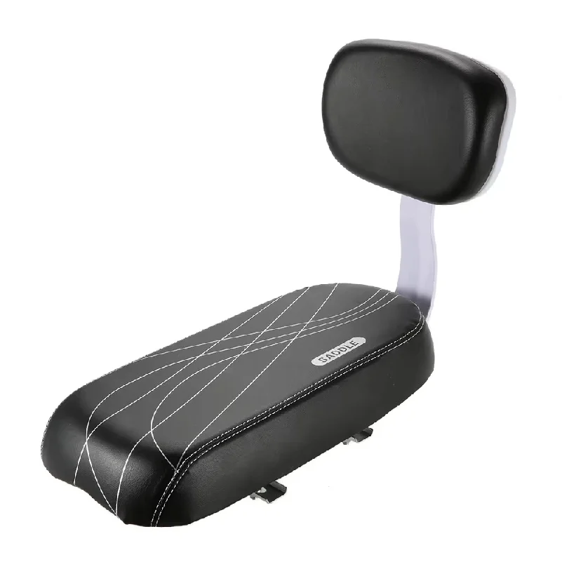 Bicycle Rear Saddle Bike Back Seat Mat Child Rear-mounted PU Leather Soft Comfotable Cushion MTB Riding Universal Accessories