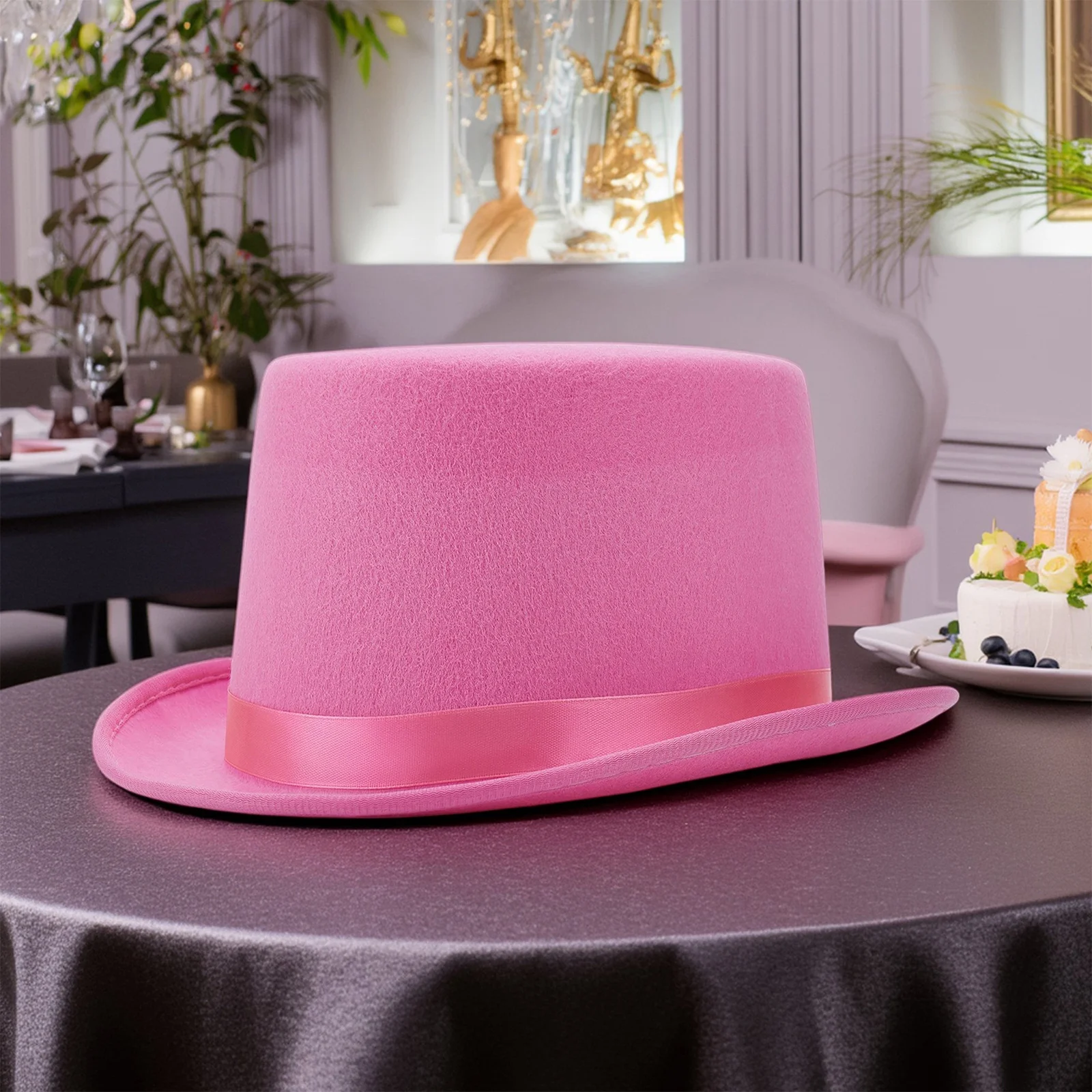 Hoeden voor volwassenen en kinderen kostuum goochelaar hoed prom dans deluxe vilten smoking aankleden formele hoed-unisex