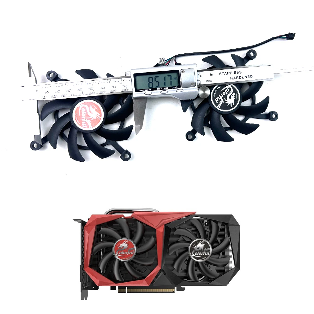 NEW Cooling Fan 85MM 4PIN RTX2060 2060TI GPU FAN For COLORFUL GTX1660 1650 1660Ti 1660 Super Graphics card Fans