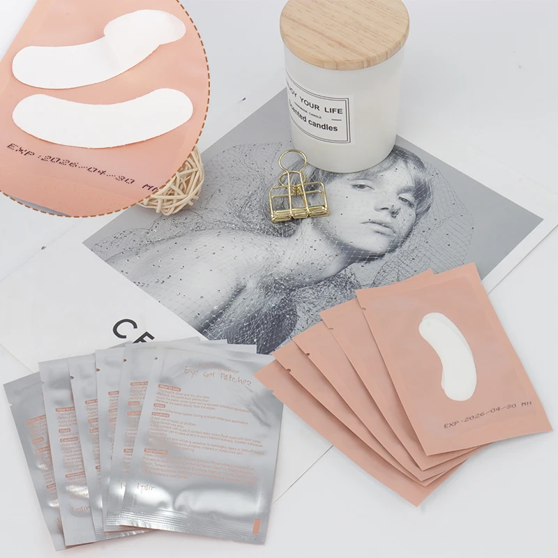 50 Paar Pluisjes Vrij Onder Wimpers Gelpad Hydraterende Papieren Patches Geënte Wimper Verlenging Oogtips Sticker Wrap Make-Up Tools