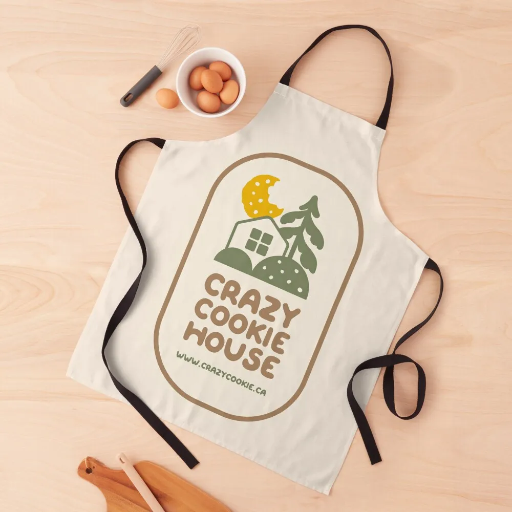 

The Crazy Cookie House Logo Apron christmas kitchen cloths Women's Kitchen japanese style Apron