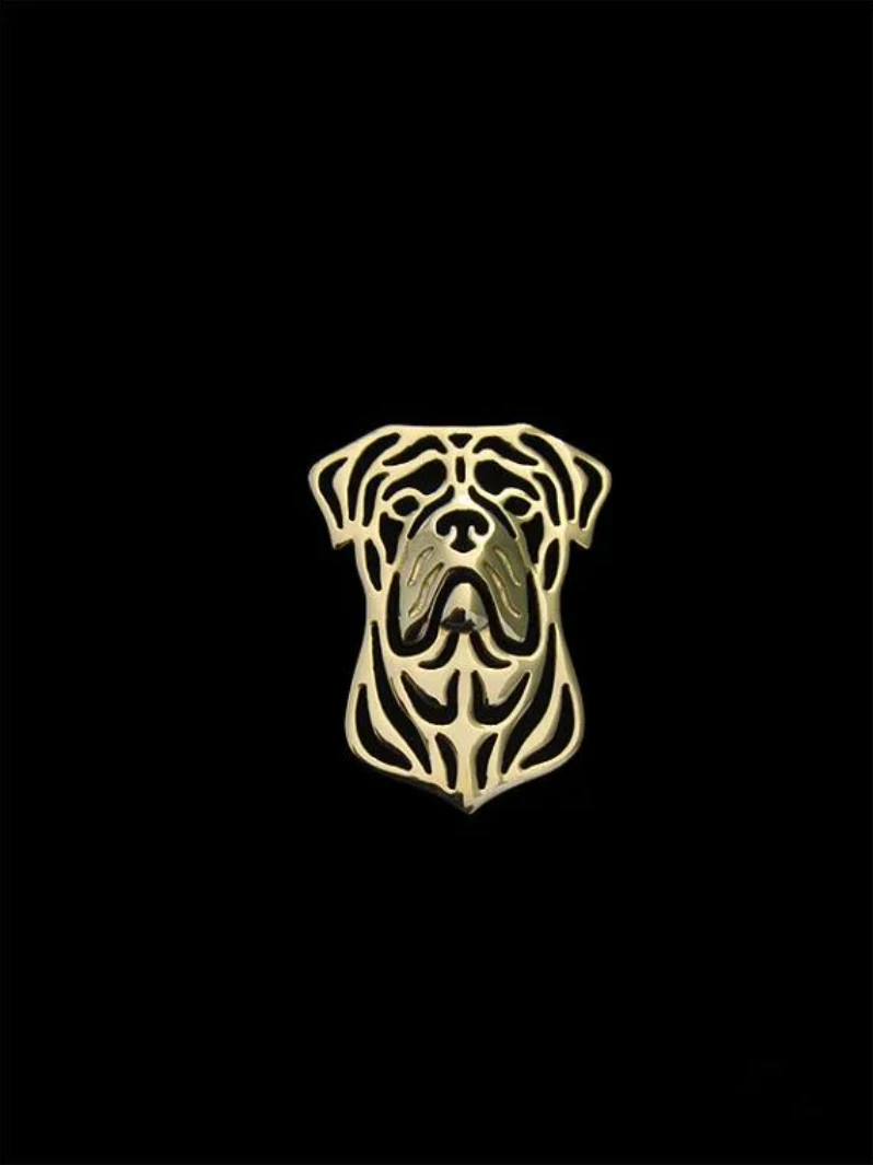 Trendy Bull Mastiff Dog Brooches