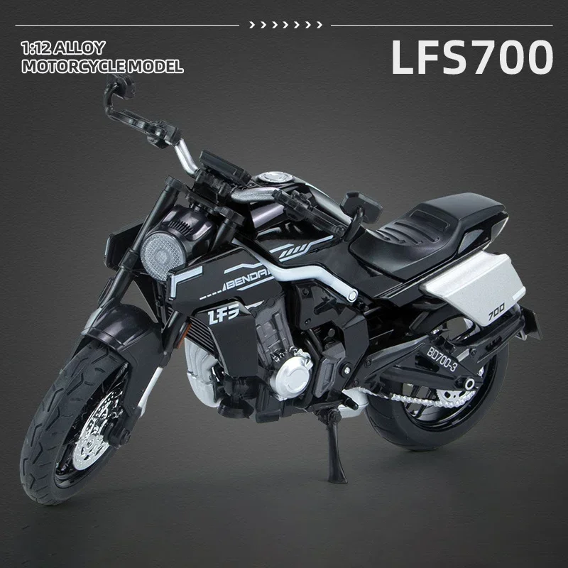 

1:12 BENDA LFS700 литая под давлением модель мотоцикла, игрушечная копия со звуком и светом, подарок на день рождения, рождественский подарок, коллекция велосипедов