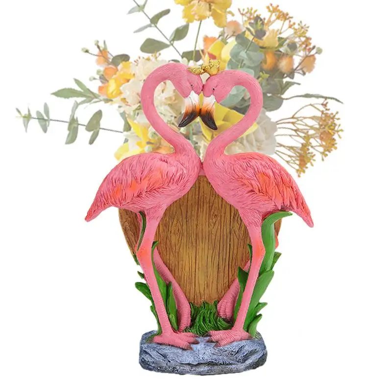 Whimsical Flamingo Plant Pot Retro Country Yard Art Figurines for Creative Garden Ornaments and Charming Indoor/Outdoor Gifts