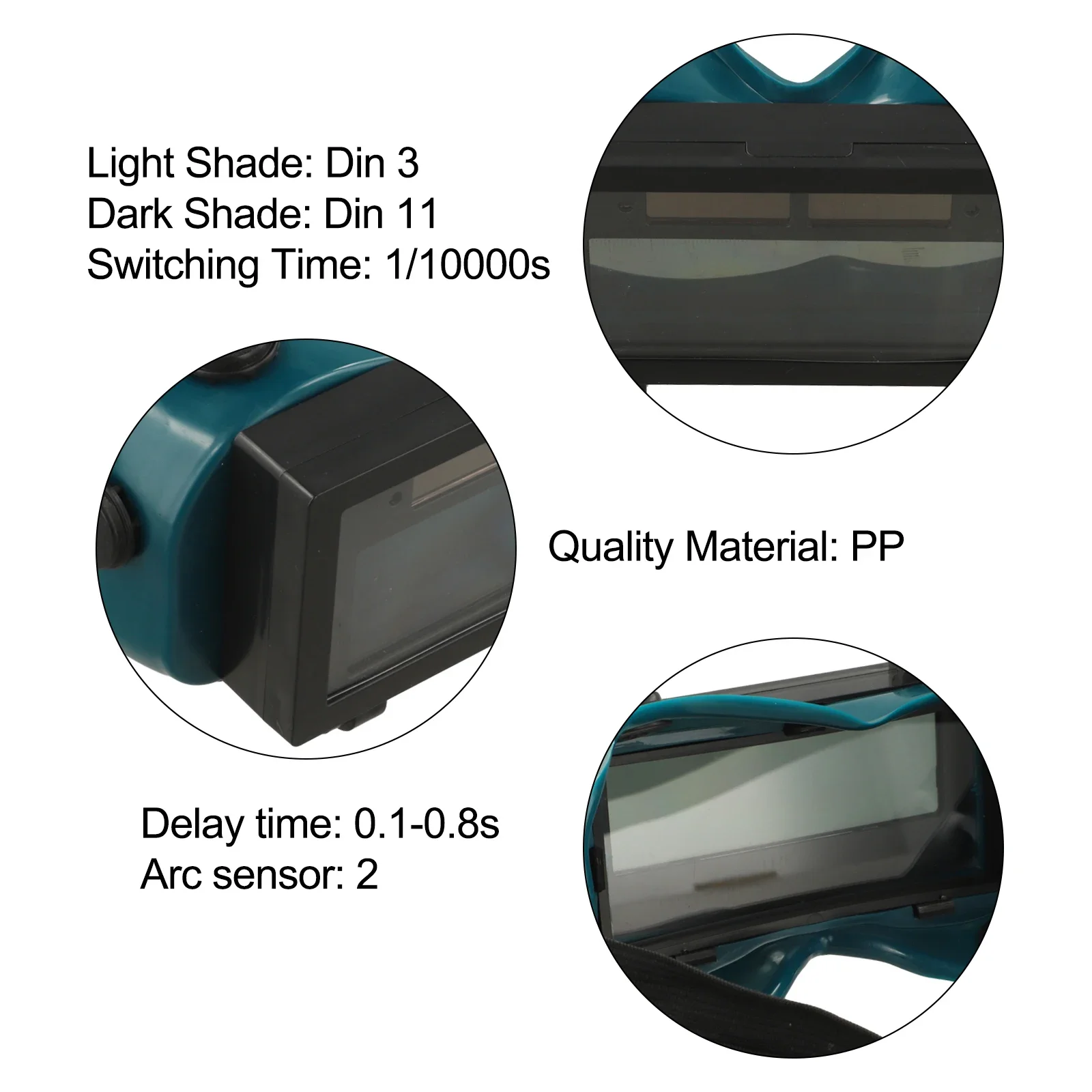 Auto Darkening Welding Helmet Glasses With Solar Power And Anti Glare Visor Suitable For Welding Grinding And Cutting