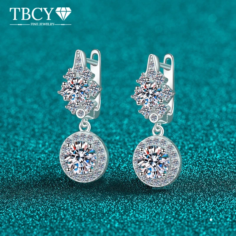 

TBCYD 3ct D Цвет Муассанит Серьги Алмазные Серьги Снежинки Для Женщин S925 Серебро Роскошные Ювелирные Изделия Подарки