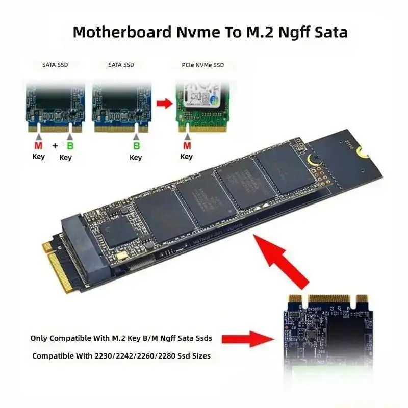 Internal Desktop Drive Return Card for M-Key Slot Expansion Use