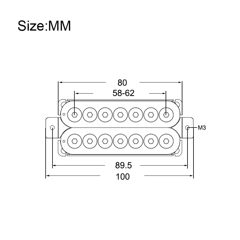 7 String Electric Guitar Humbucker Big Hex Adjustable Screw Dual Coil Pickup Coil Splitting Pickup N8.5K/B14K Output Guitar Part