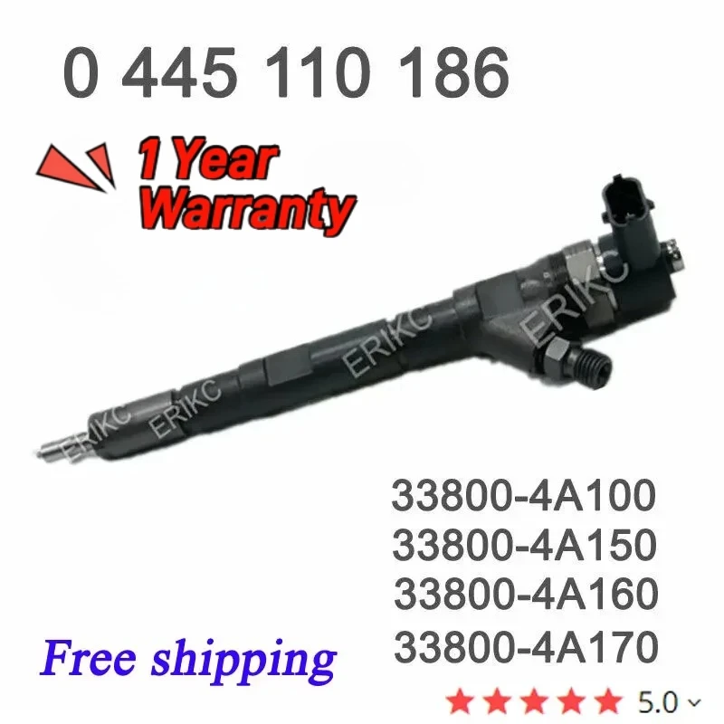 

0445110186 Auto Fuel Injector Replacements 0445 110 186 Common Rail Injector Nozzle Assy 0 445 110 186 for Hyundai Kia
