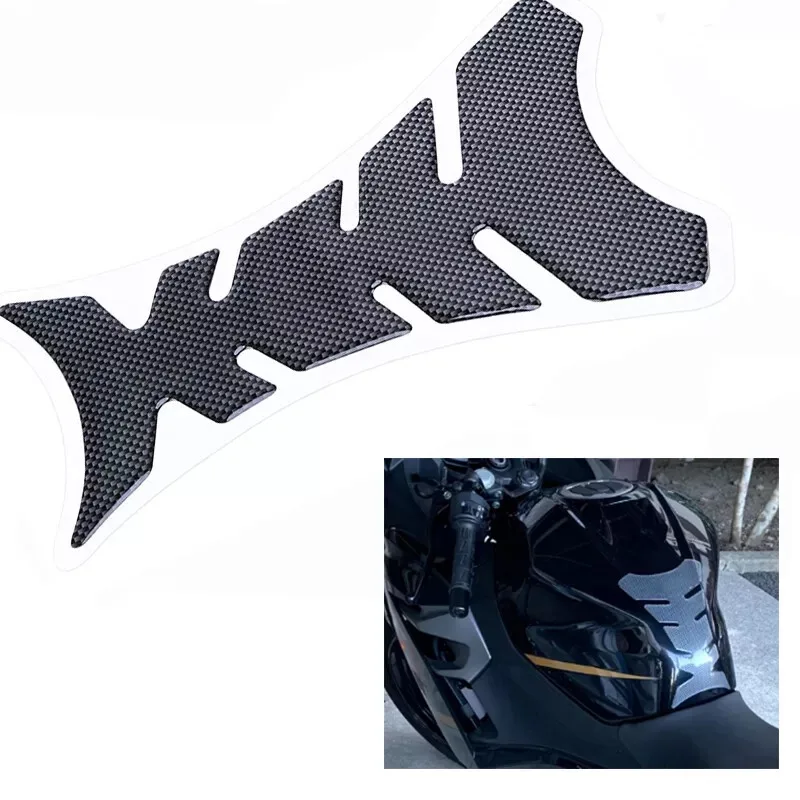 ثلاثية الأبعاد ألياف الكربون هيكل السمكة سيارة دراجة نارية ملصقات موتو خزان الغاز وسادة Tankpad حامي لهوندا ياماها كاواساكي سوزوكي العالمي
