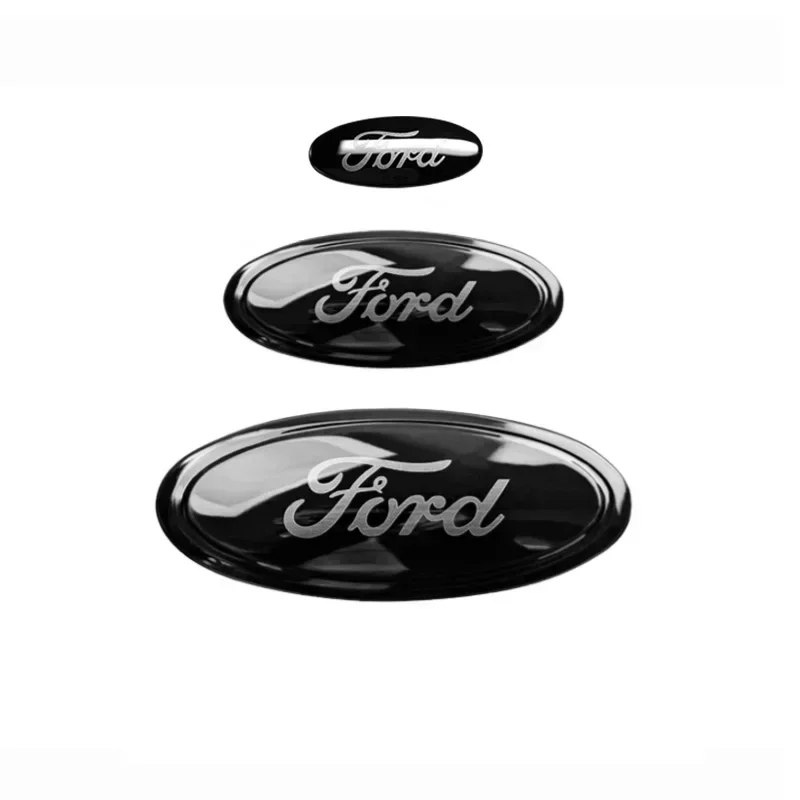 Car Front Rear Emblem Sticker for Ford Edge Escape Fiesta Transit Ranger Roush Fusion Focus Mondeo Kuga Auto Steering Wheel Logo