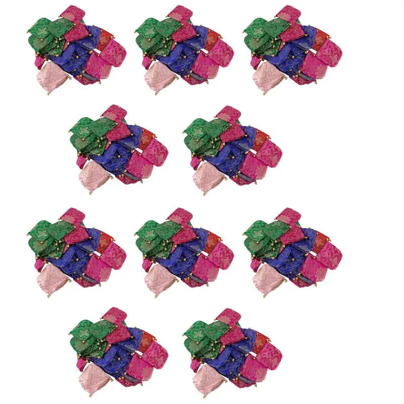 

NEW-240Pcs Silk Brocade Jewelry Pouch Bag, Drawstring Coin Purse,Gift Bag Value Set