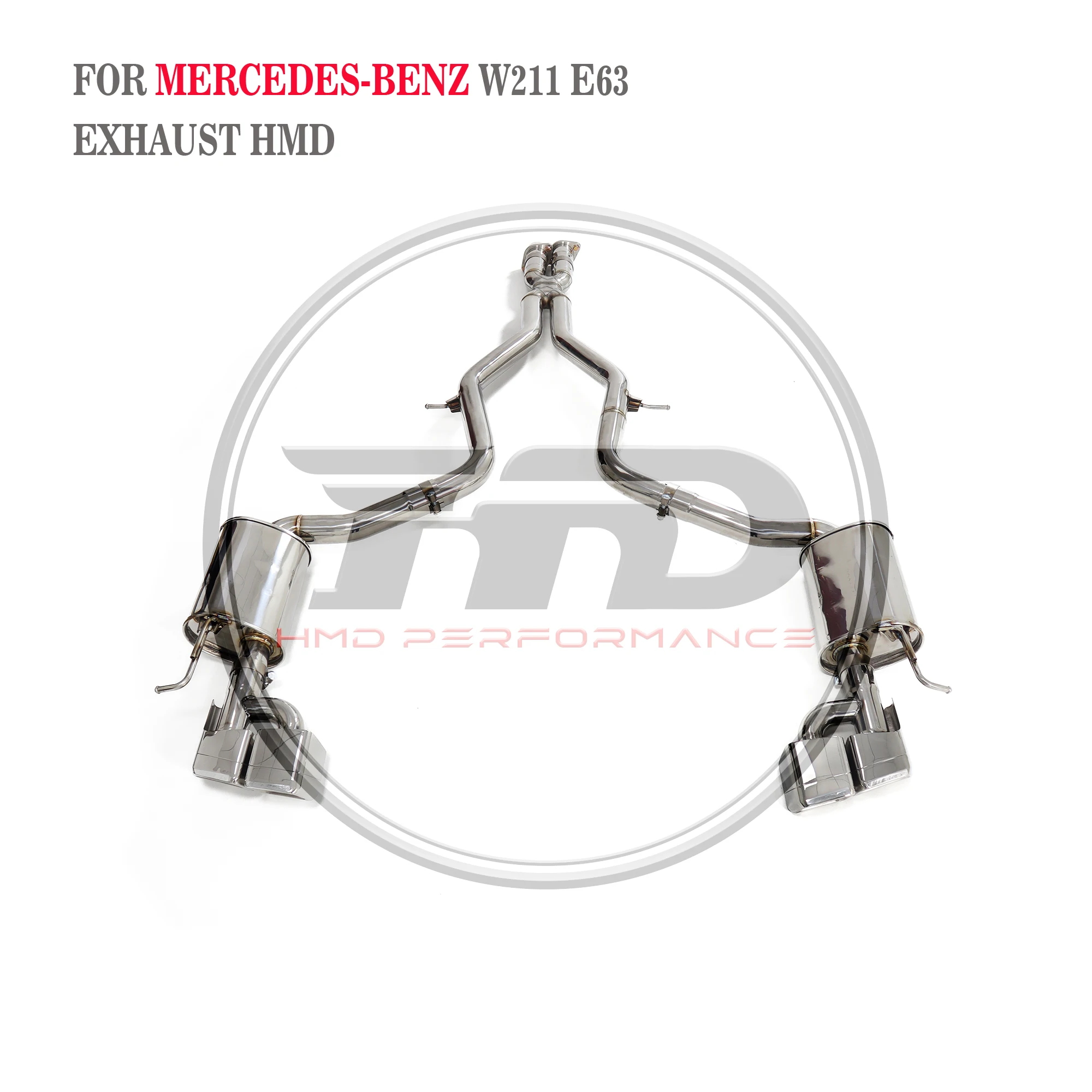 HMD Stainless Steel Exhaust System Performance Catback For Mercedes Benz AMG E63 E55 W211 Muffler Without Valve