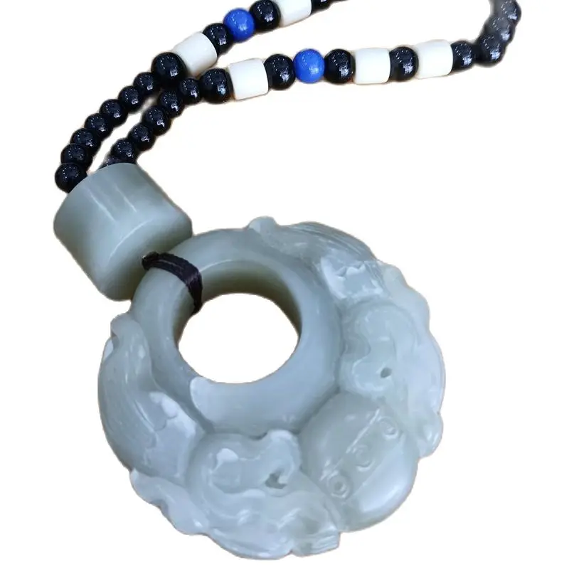 

Nature He Tian Jade Mascot Hanging Two Pi Xiu Amulet Lucky Beast Bless Wealth And Safety