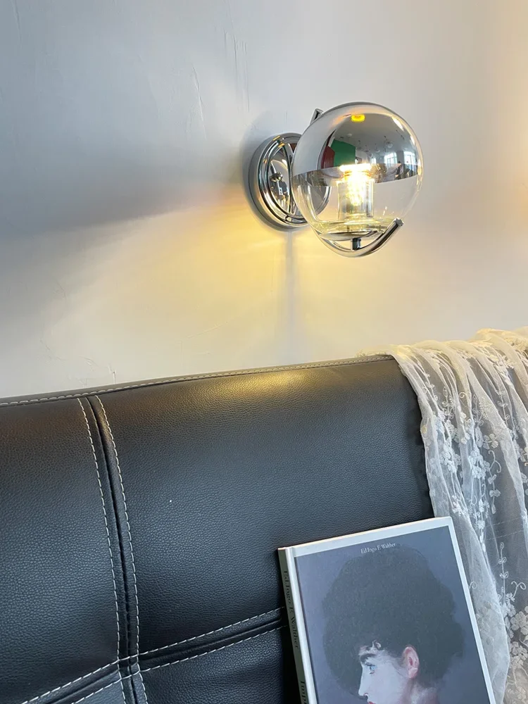 Modern Designer Lâmpada de parede, Art Deco prateado, sala de estar, varanda, quarto, Mood Light, Hotel, Restaurante