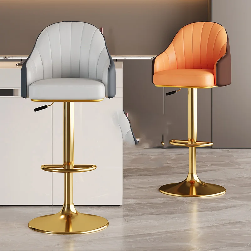 

Nordic High Bar Stools Restaurant Luxury Designer Modern Adjustable Bar Chairs Ergonomic Aesthetic Banqueta Unique Furniture