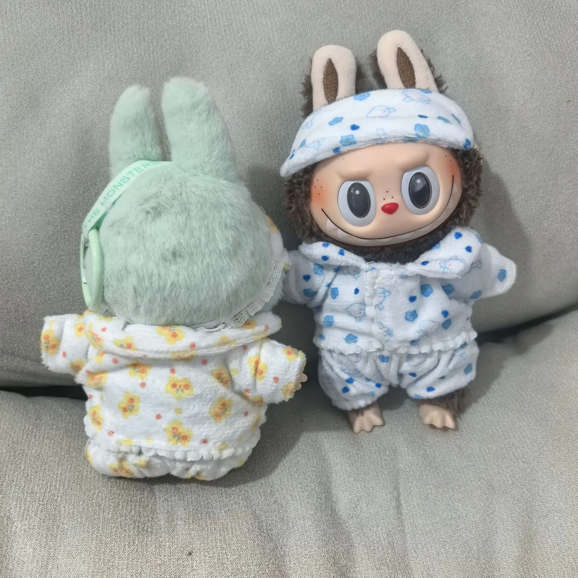 15/17 センチメートル LABUBU 人形ファジーパジャマセット Gen1 2 3