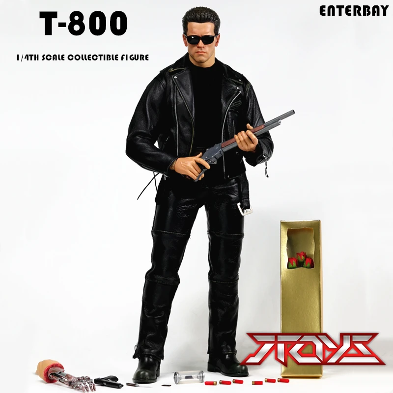 In Stock  ENTERBAY EB 1/4 HD Terminator 2 T2 Battle Damage Edition Arno T800 T-800 T-1000 18 inch Liquid Robot Action Figure Toy