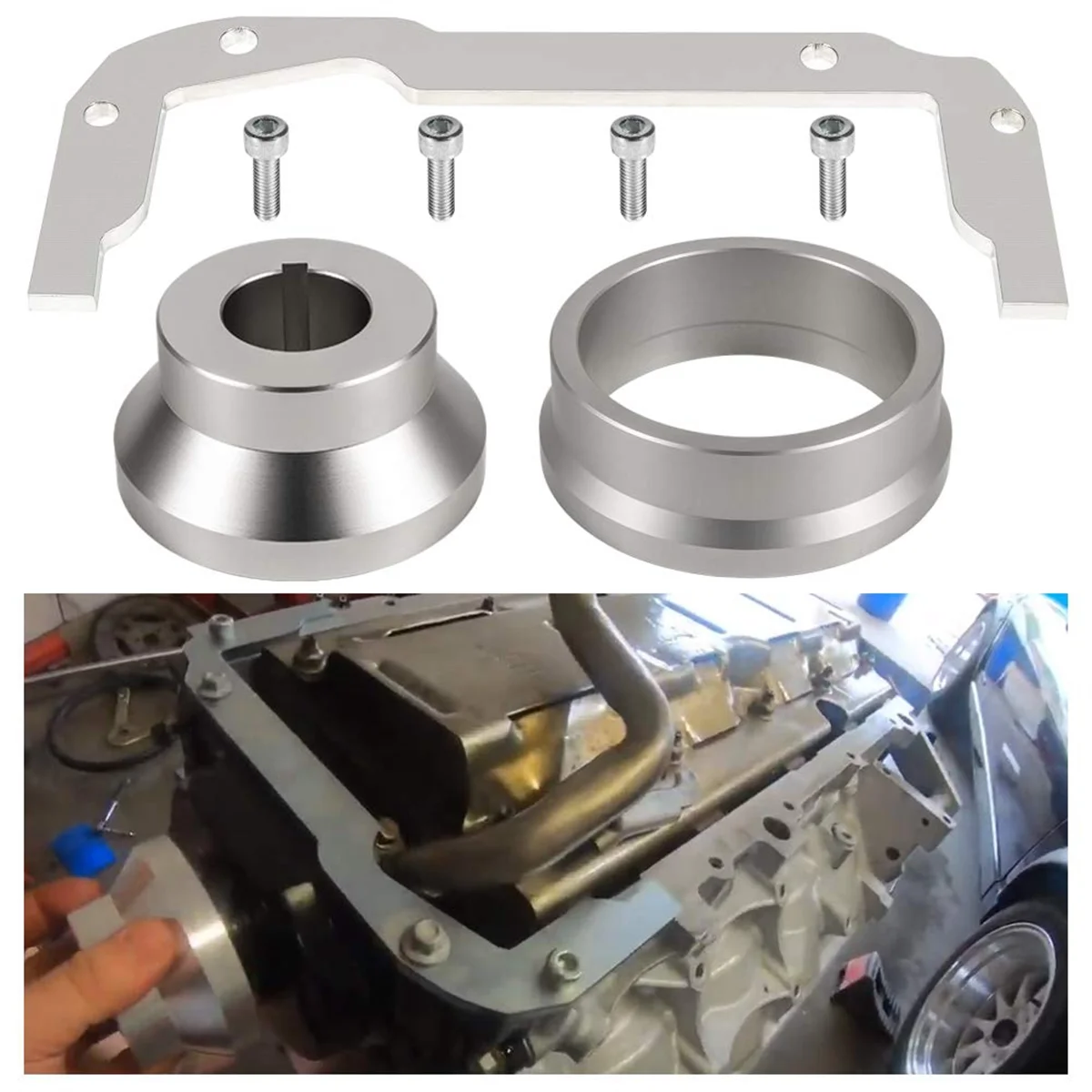

Auto Oil Line Diverter and Front and Rear Cover Oil Pan Alignment Tool for LS Engines 5.3 5.7 6.0 6.2L