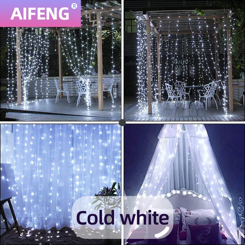 220v Led Curtain Light Fairy Lights Christmas Lights Led Icicle Lights Bedroom Party Garden Family Wedding Decoration