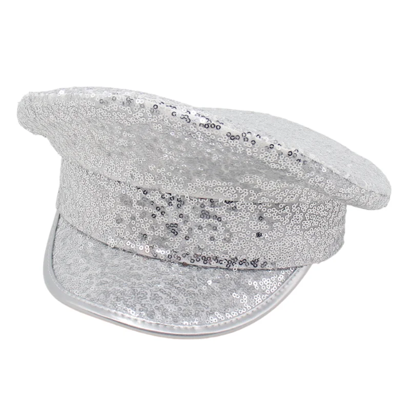 

Sequin Burning Sergeant Hat Party Bachelorette Club Hen Do Hat Fashion Bling Ladies Captain Hats For Women Sailor Military Caps