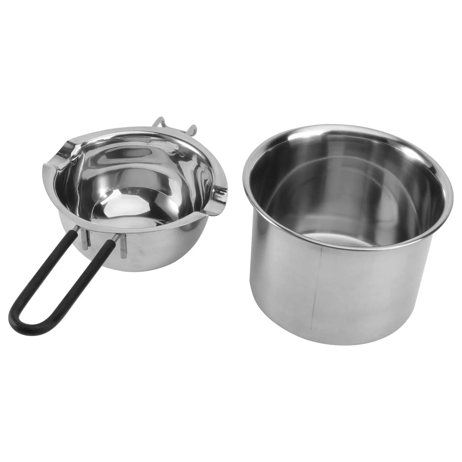 

2pcs Stainless Steel Melting Pot Rust Resistant Butter Chocolate Warmer Kitchen Sauce Container With Long Handle For Diy