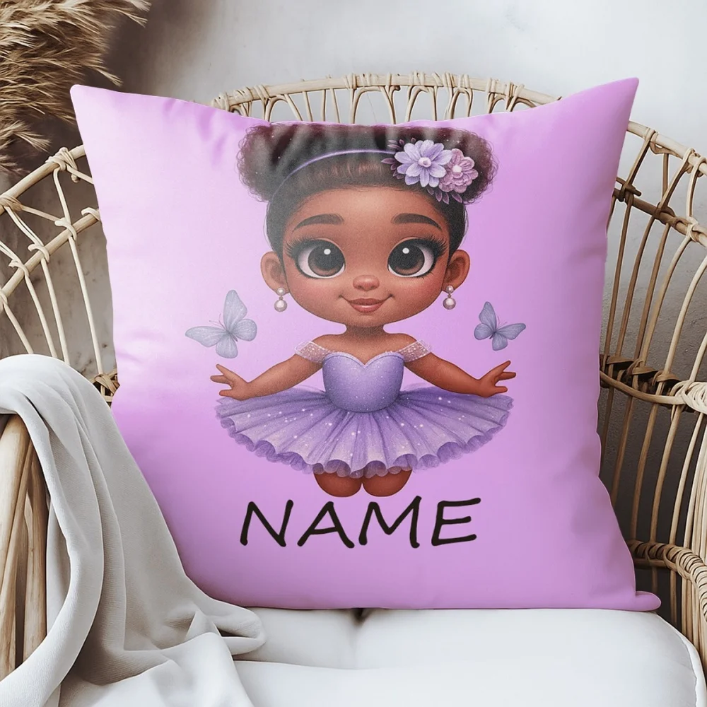 1Pc Personalized Custom Text/Name Purple Throw Pillow, Double-Sided Printed Design, Soft Plush Cushion with Insert, Perfect Gift