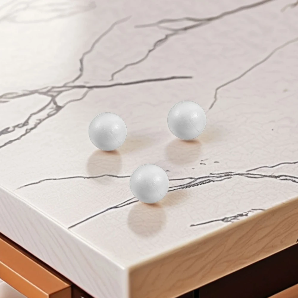 

50Pcs White Polystyrene Foam Balls Solid Lightweight DIY Crafting Blank Round Balls for Decor Wedding School Projects